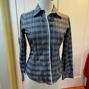 Foxcroft fitted plaid button down shirt